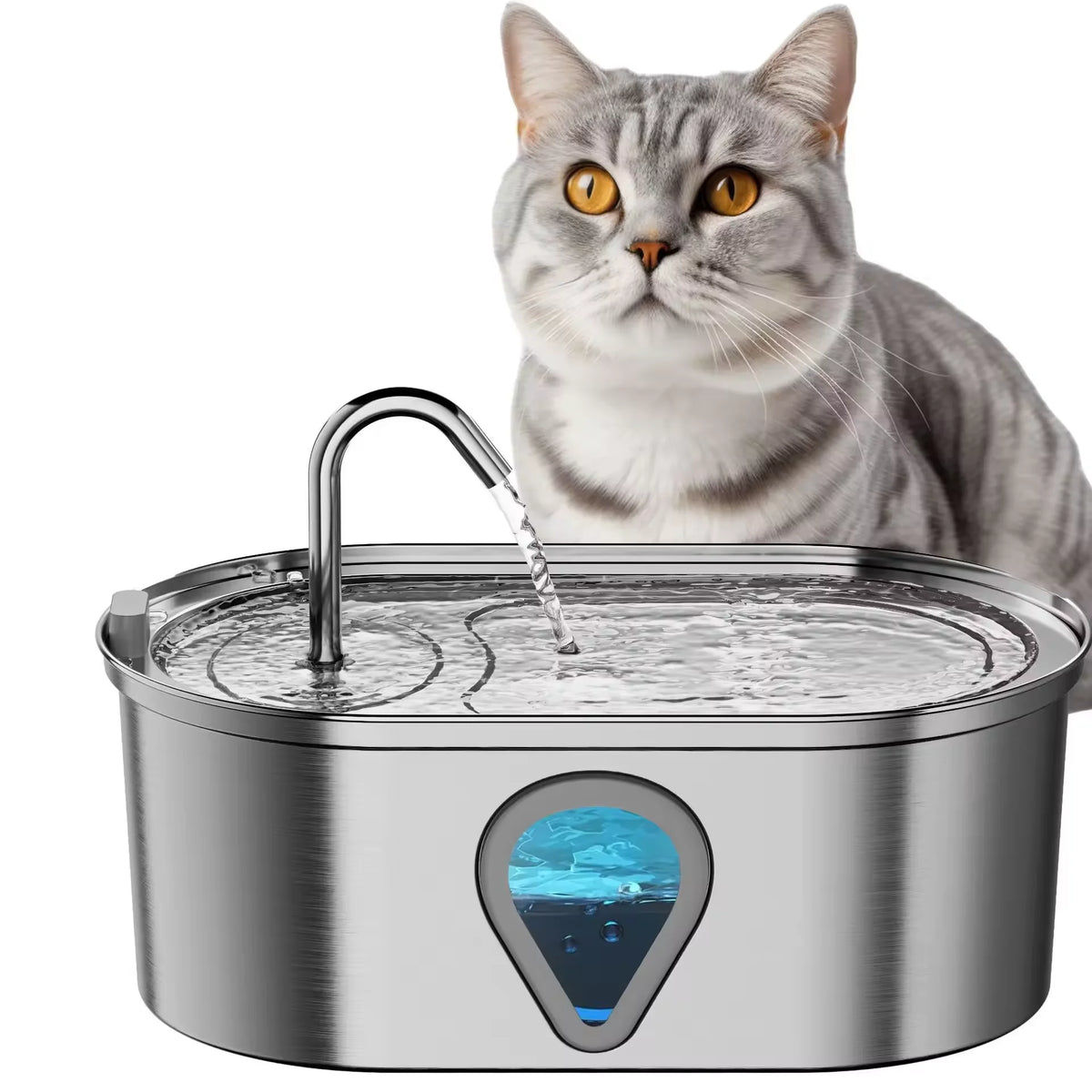 3.5L Automatic Cat Water Fountain With LED Lighting