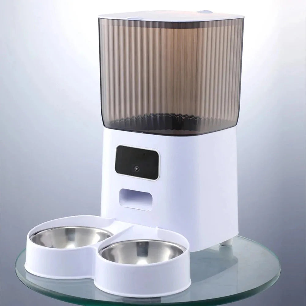 5L Smart Automatic Cat Feeder With Camera & Double Bowls