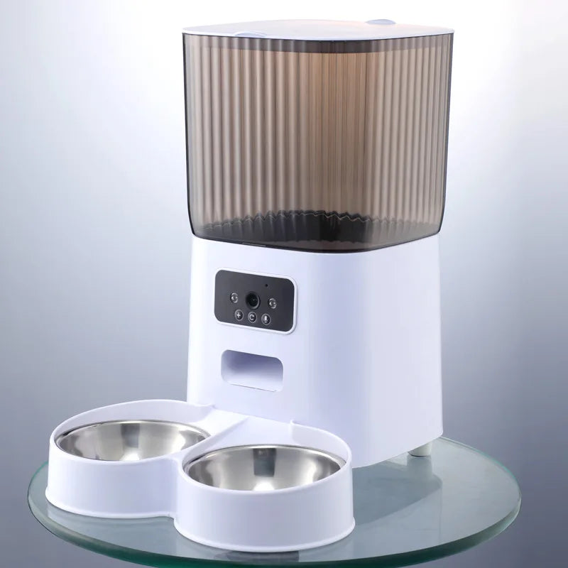 5L Smart Automatic Cat Feeder With Camera & Double Bowls