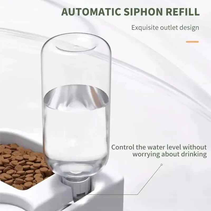 Automatic Drinking Love Pet Bowl Dual-Use Food & Water Feeder for Cats and Dogs