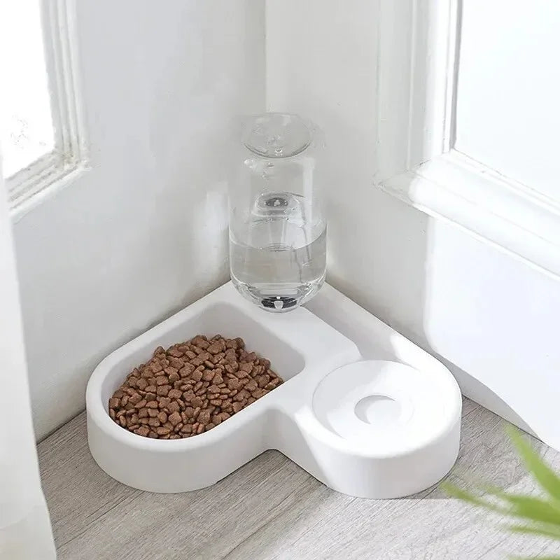 Automatic Drinking Love Pet Bowl Dual-Use Food & Water Feeder for Cats and Dogs