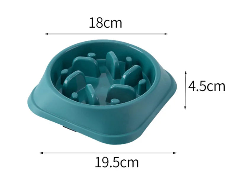 Cat & Dog Slow Feeder Bowl – Anti-Choking Non-Slip Design