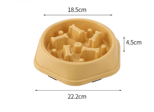 Cat & Dog Slow Feeder Bowl – Anti-Choking Non-Slip Design