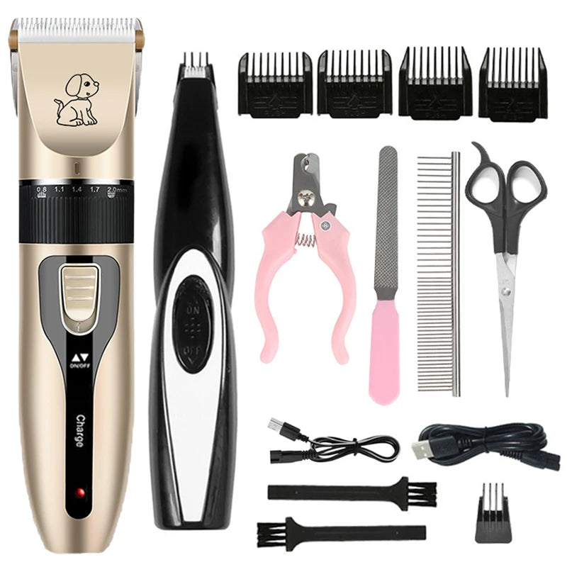 Electric Pet Clipper Grooming Kit – Rechargeable Trimmer