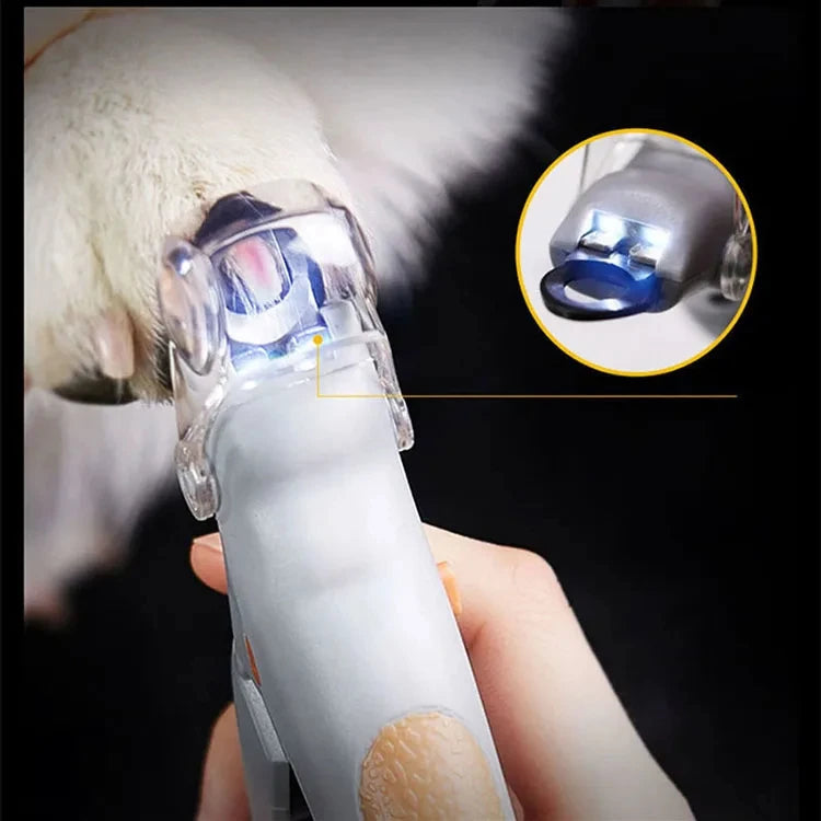 Nail drill with close-up inset on a dark background